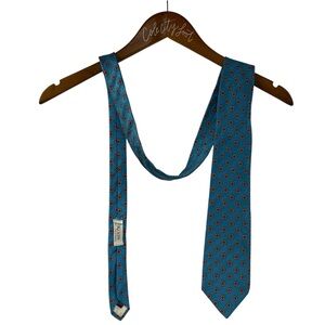 Givenchy Monsieur Blue Italian Silk Neck Tie Vintage Designer
